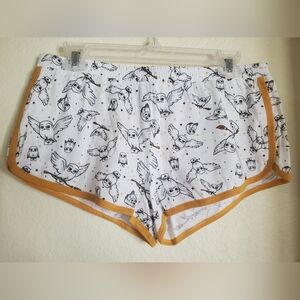 Warner Bros. Harry Potter Hedwig White Shorts with Gold Accents